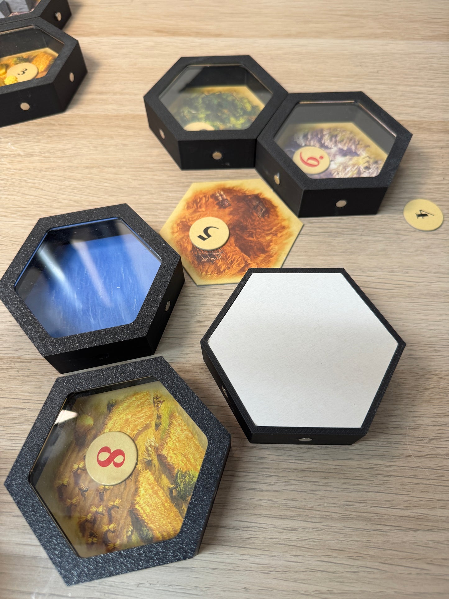 STL Catan 3D Magnetic Hexagon Attachments - Commercial STL