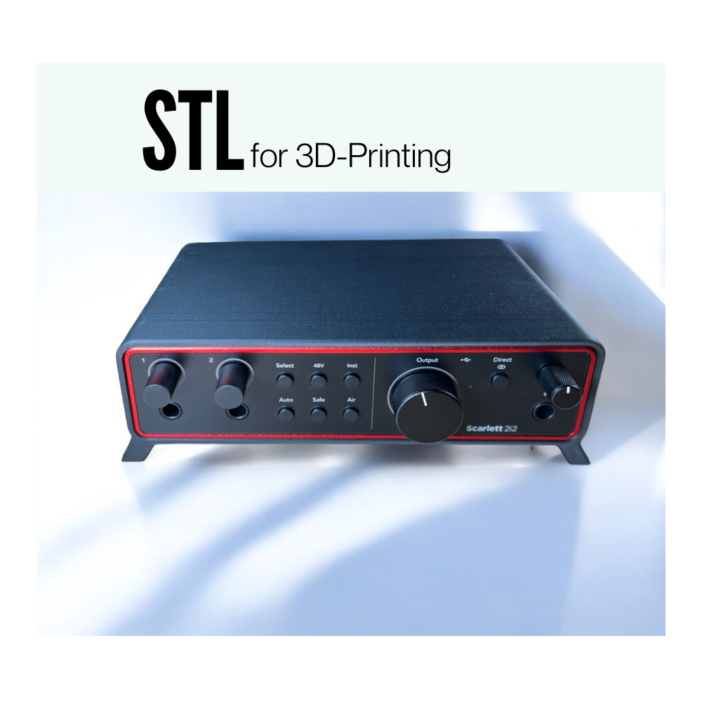 STL Focusrite 2i2 Gen4 Audio Interface Case Stand